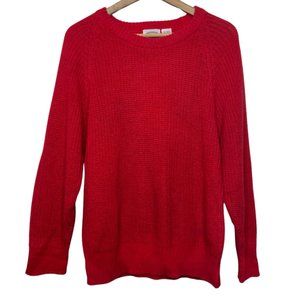 PICKET AND POST | Vintage Red Crewneck Preppy Professor Sweater | Size L